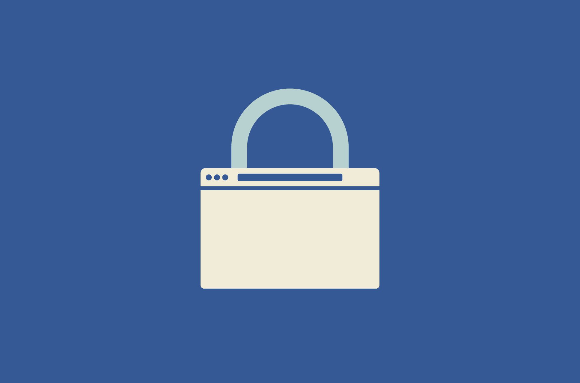 Browser-Fenster mit Sicherheitsschloss