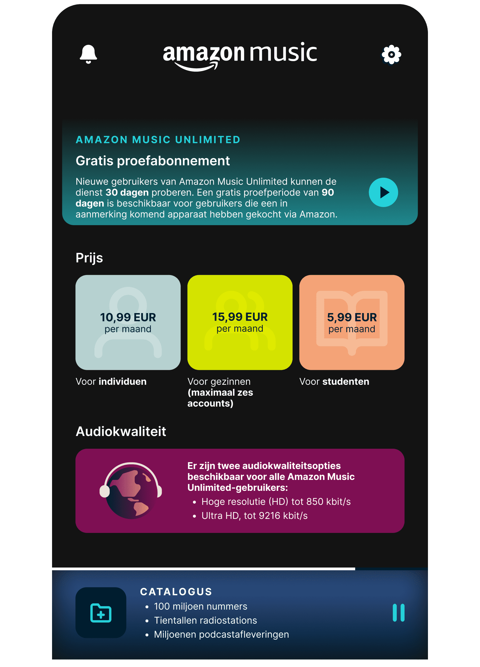 Online muziek luisteren met Amazon Music