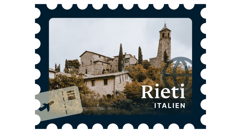 Rieti, dargestellt auf einer Briefmarke