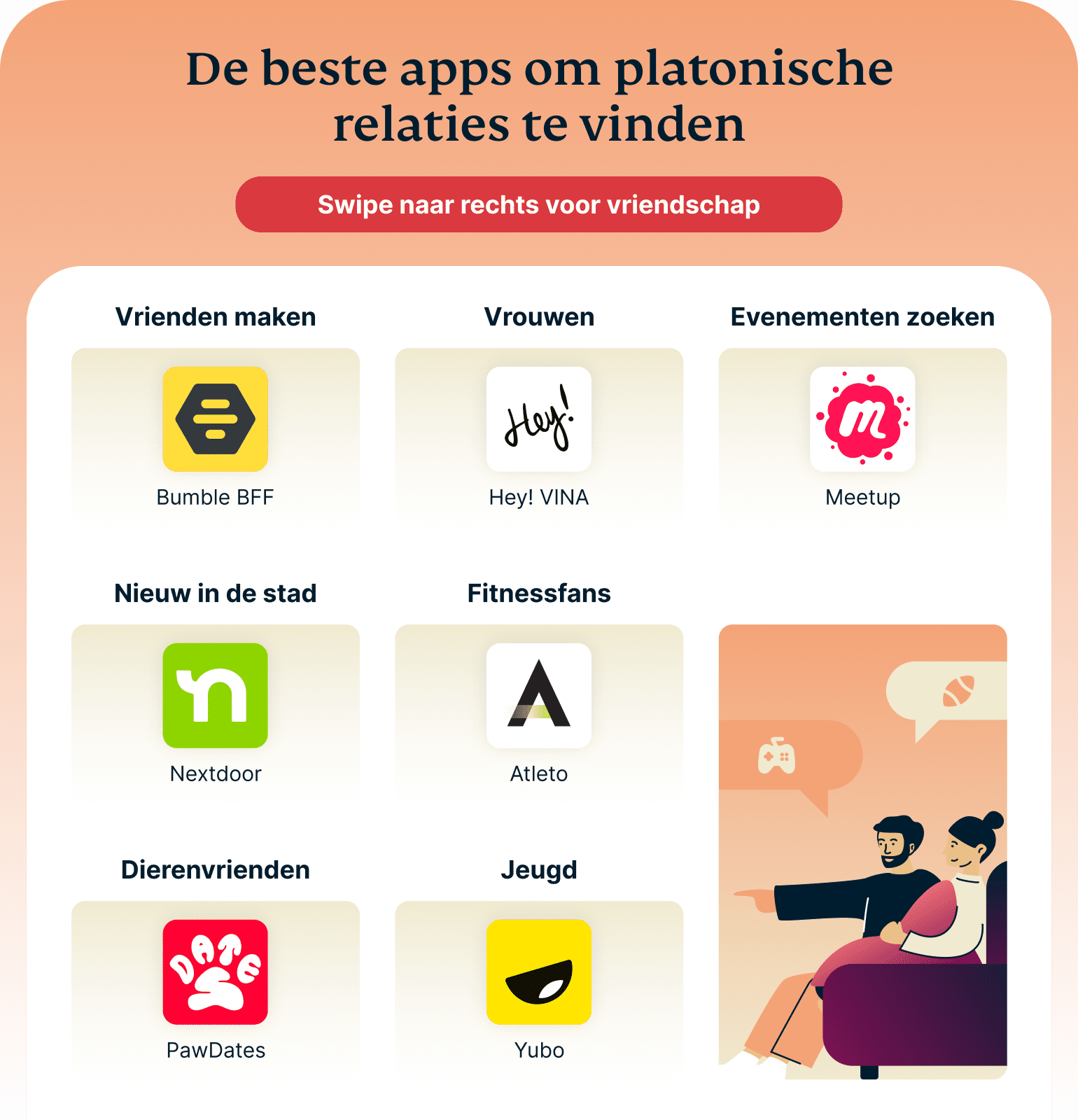 De beste apps om nieuwe vrienden te maken