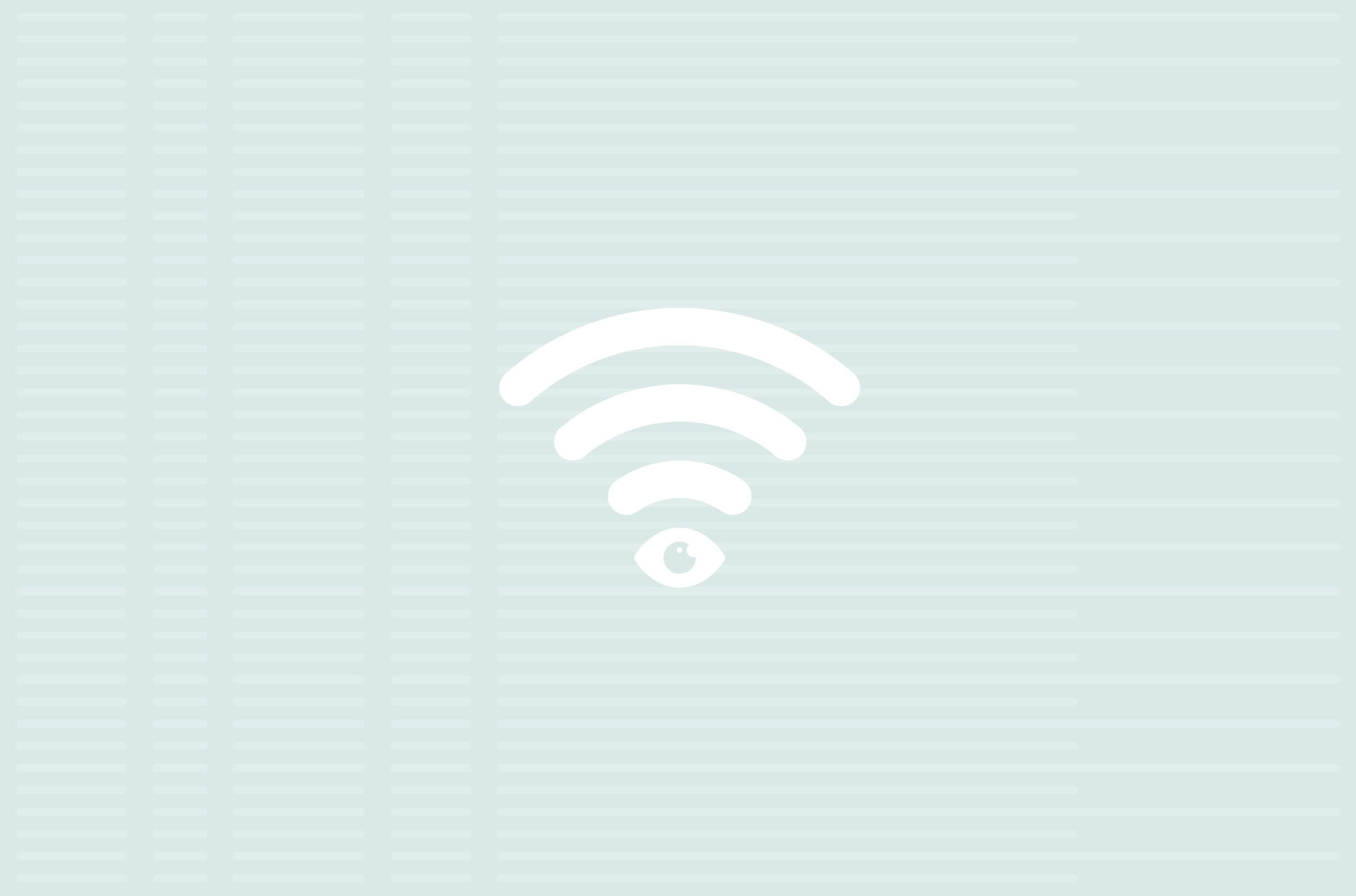 Wi-Fi symbol with an eye.