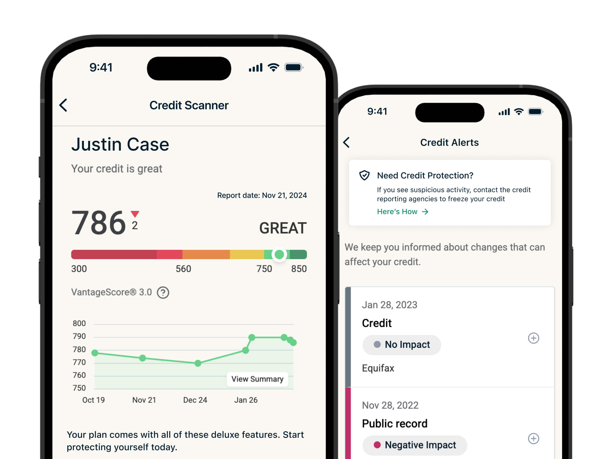 ExpressVPN's credit scanner tool monitors your credit and alerts you to suspicious activity.