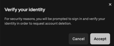 Uber desktop account identity verification prompt.