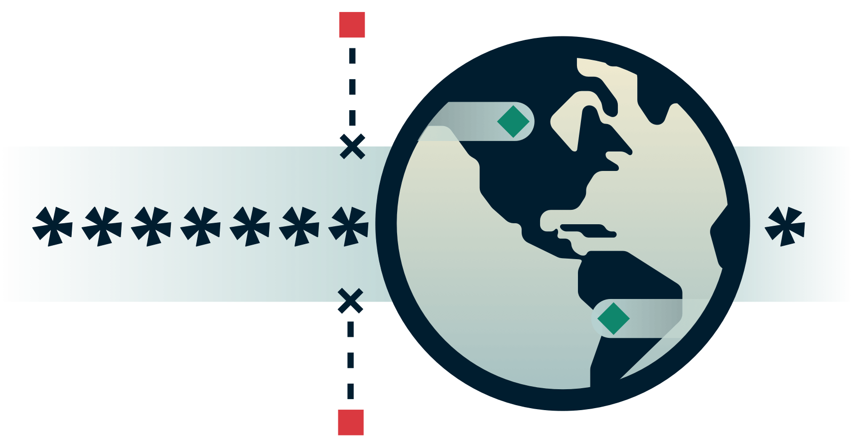 Globe salatun tunnelin kanssa ja ulkopuoliset osapuolet yrittävät päästä sisään.