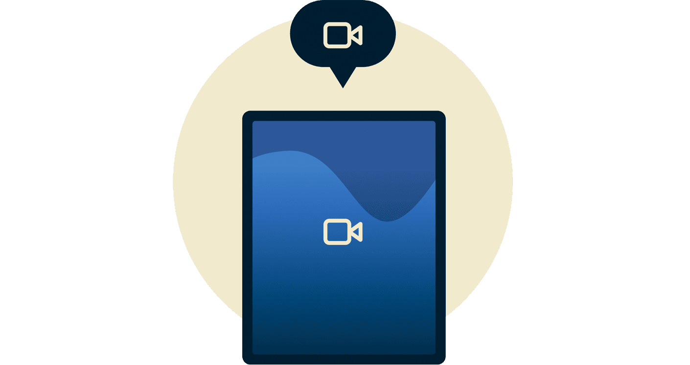 iPad cihazında video simgesi