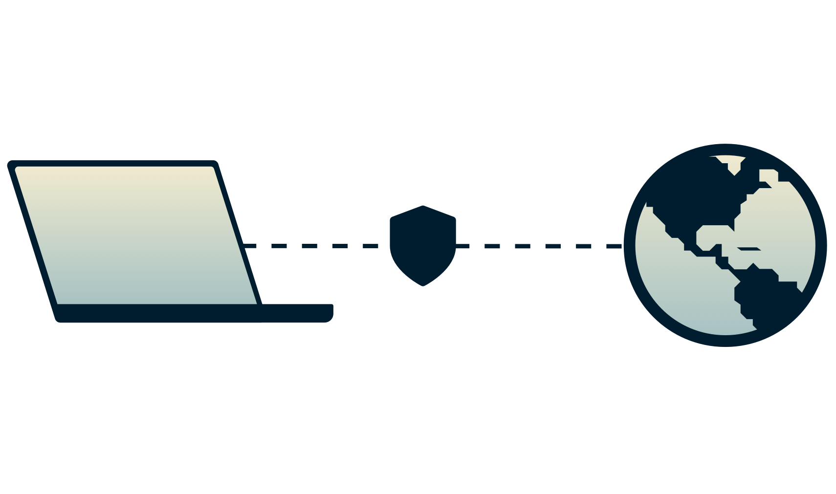 Bezpieczne połączenie laptopa z Internetem.
