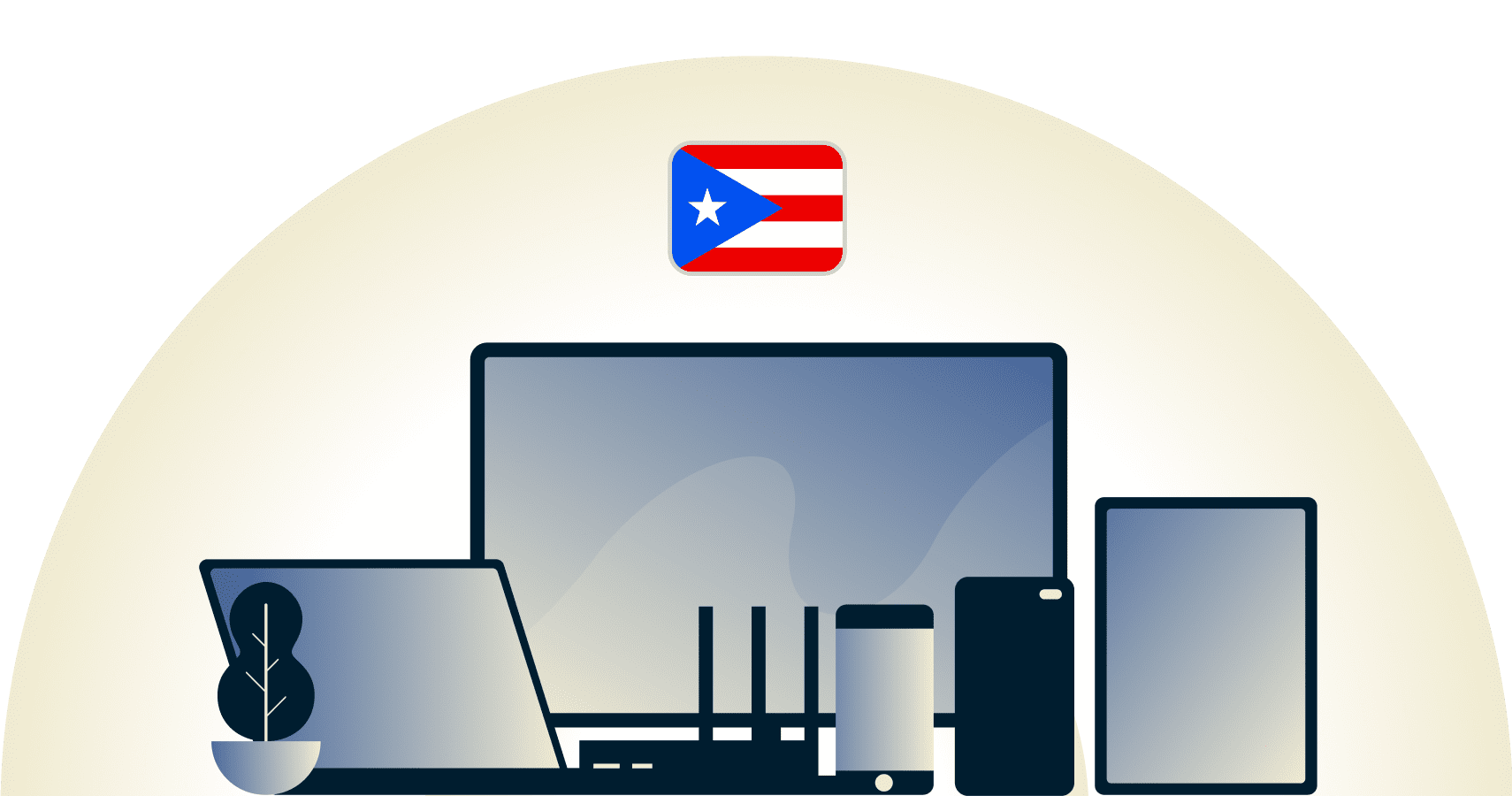 Puerto Rico VPN protecting a variety of devices.