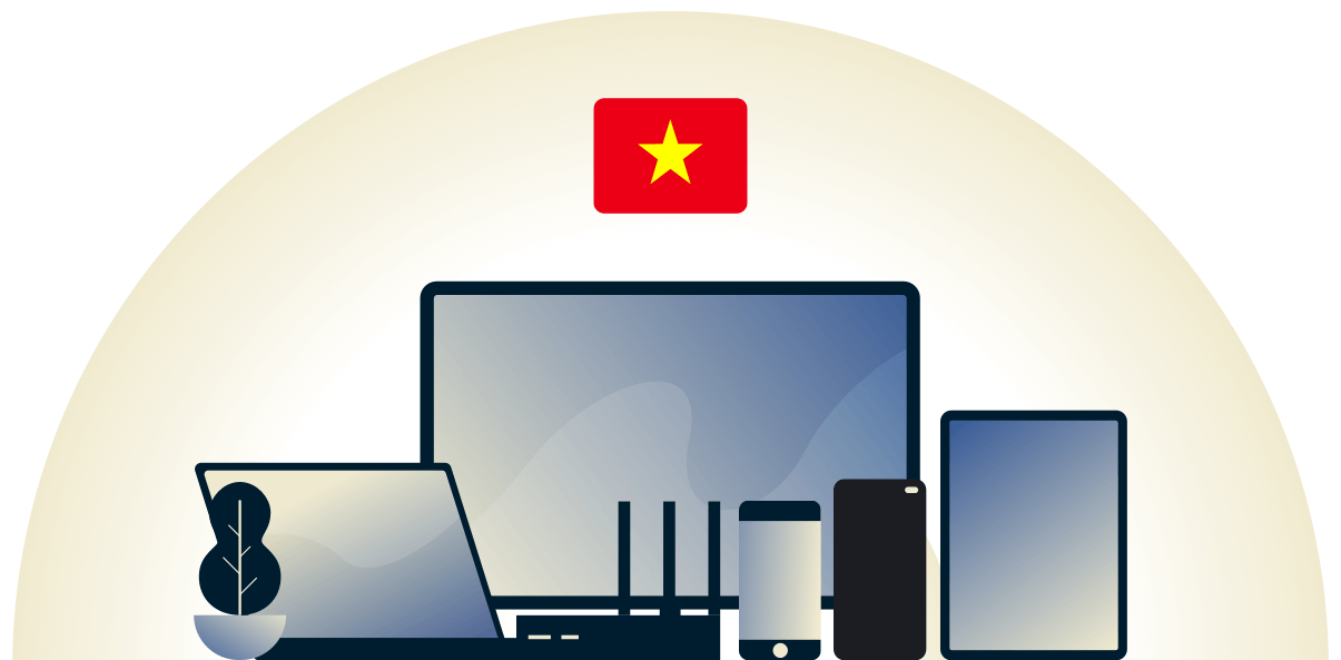 VPN Vietnam melindungi beragam perangkat.