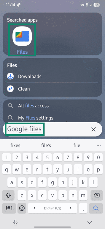 Files by Google app.