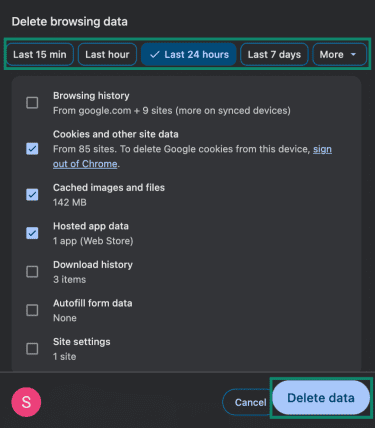 How to delete cached files and cookies on Google Chrome.