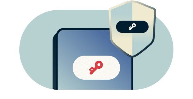 Låst safe med passordfelter.